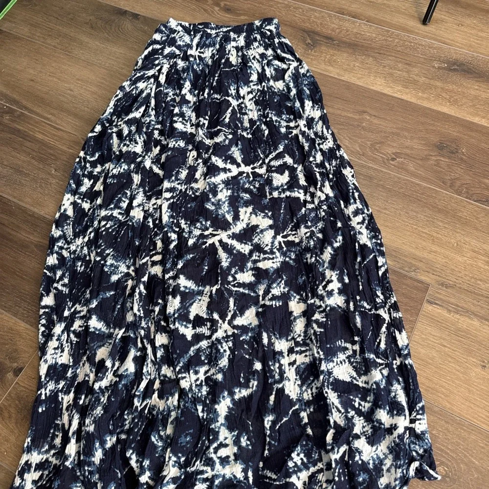 Band Of Gypsies Dye Long Maxi Skirt Medium Goth‎ Whimsical Fairy Y2K Boho Navy